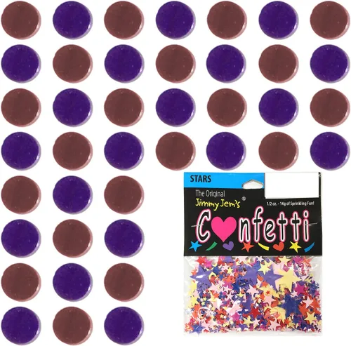 Vista 230 de Confetti Circle 1/4" Negro, Azul Marino Combo - 2 bolsas de media onza (1 oz) (8550/9971)