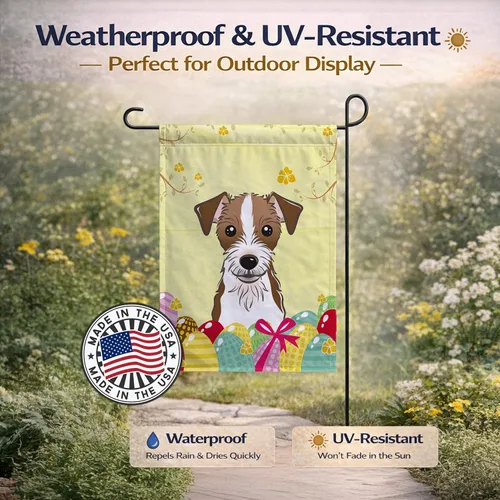 Vista 14 de Caroline's Treasures BB1923GF Bandera decorativa para jardín con diseño de Border Collie, para caza de huevos de Pascua, para jardín, jardín, patio
