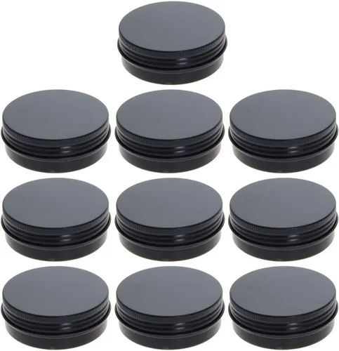 Vista 23 de Othmro Latas redondas de metal de 8.3 onzas, latas de aluminio, contenedores recargables de 8.5 fl oz, botellas de lata con tapa de tornillo