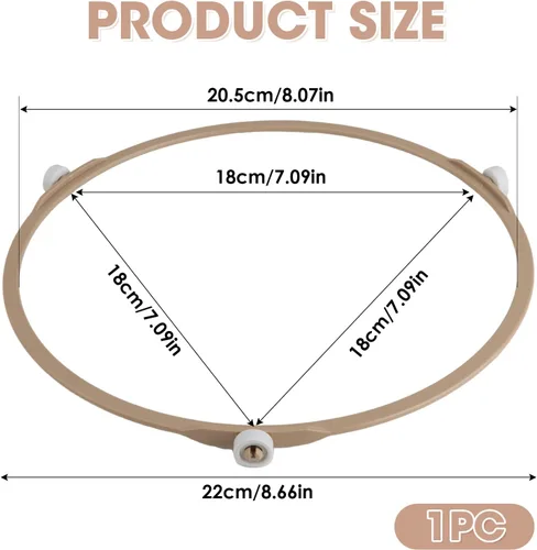 Vista 2 de Paquete de 1 anillo de soporte giratorio para horno de microondas, soporte circular (sin plato giratorio de vidrio incluido), compatible con Lg