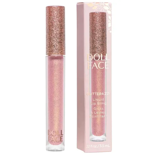 Vista 9 de Doll Face Brillo de labios Glitterazzi Liquid Lip Bling Purpurina con un brillo brillante para labios Acabado transparente Libre de crueldad