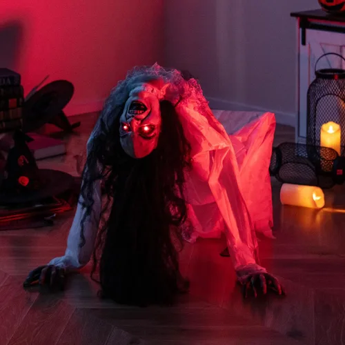 Vista 4 de Tangkula - Mujer animada de Halloween con ojos brillantes, tamaño real