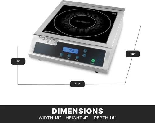 Vista 3 de Waring Cocina de Inducción Comercial de Servicio Pesado Comercial, 120V, 1800W