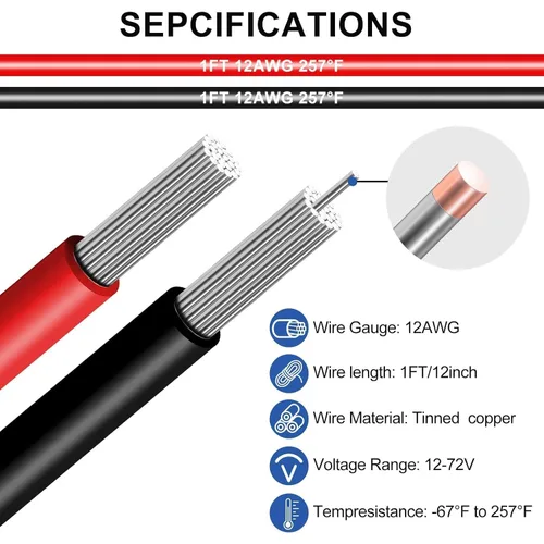 Vista 3 de Linkstyle 5 pares de kit de conectores DTP de 2 pines con cable de 12 AWG, conectores Deutsch impermeables eléctricos automotrices macho hembra
