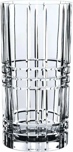 Vista 6 de Nachtmann - Plato rectangular cuadrado de 16.5 pulgadas, plato de vidrio con diseño geométrico lineal para una estética elegante, cristalería