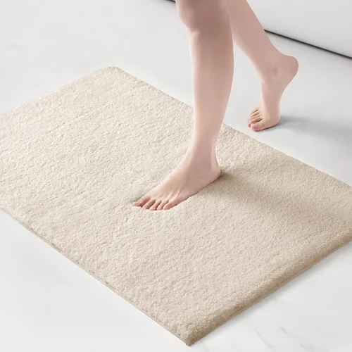 Vista 25 de Madison Park Alfombra de Baño Antideslizante, Tapete de Felpa Lujoso, Absorbente, Secado Rápido, Diseño de Spa, Decoración de Baño Marshmallow, Crema