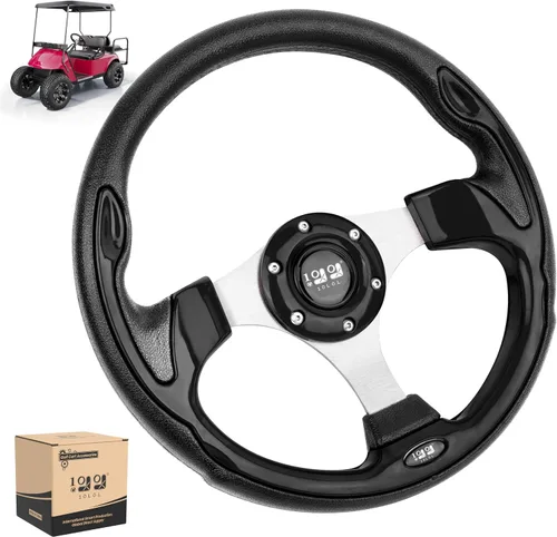 Vista 14 de 10L0L Volante de carrito de golf, diseño universal para Yamaha, EZGO RXV y TXT, Club Car DS, Club Car Precedent Tempo, la mayoría de los carritos
