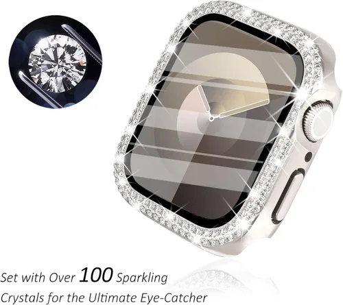 Vista 16 de Surace Bling - Carcasa con protector de pantalla para Apple Watch Series 3, 2, 1 de 1.496 pulgadas