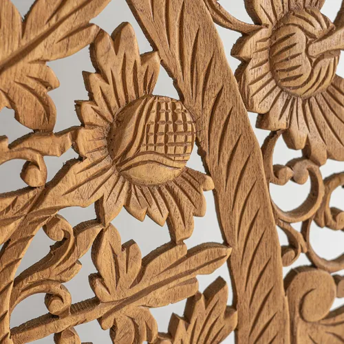 Vista 6 de Cabecera balinesa grande tamaño King hecha a mano, paneles de arte para colgar en la pared, decoración del hogar, vida costera, Tailandia, 72