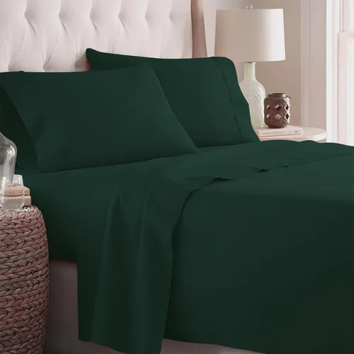 Vista 23 de Danjor Linens - Juego de sábanas tamaño completo para adolescentes, sábanas premium de hotel con 4 fundas de almohada, microfibra cepillada ligera