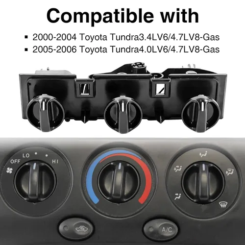 Vista 3 de 55910-0C010 Panel de módulo de interruptor de control de calefacción A/C compatible con Toyota Tundra 2000-2006 3.4L 4.0L V6/ 4.7L V8 Reemplazar#