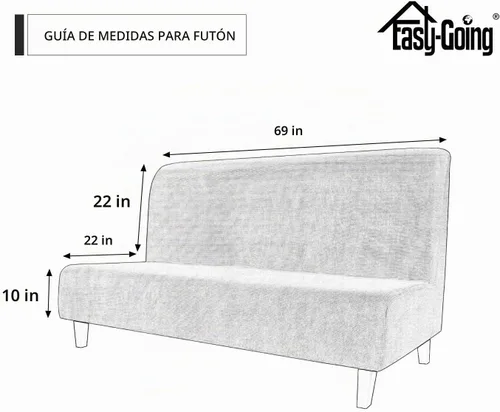 Vista 5 de Easy-Going Funda Elástica de Vellón Extensible para Sofá con Spandex Antideslizante, Protector de Muebles Suave y Lavable sin Brazos con Parte Negro
