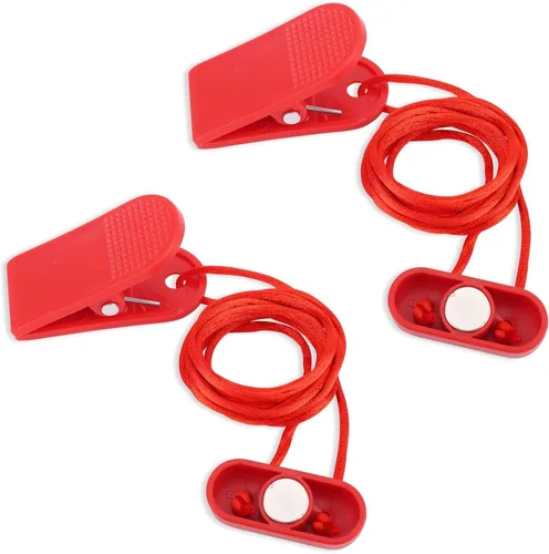 Vista 8 de NQEUEPN 2pcs Treadmill Magnet Safety Key Replacement, Magnetic Safety Switch Clip Universal Treadmill Emergency Stop Magnet for Treadmills Running