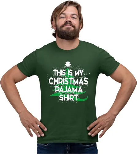 Vista 7 de Go All Out Camiseta de pijama con texto en inglés «This is My Christmas» Negro