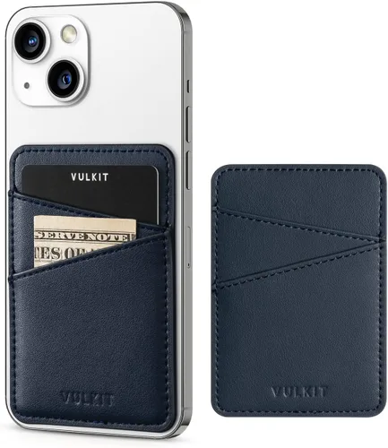 Vista 16 de VULKIT Tarjetero para teléfono Billetera de cuero adhesivo bolsillo RFID bloqueo tarjetas de crédito fundas para tarjetas de crédito Stick Back of