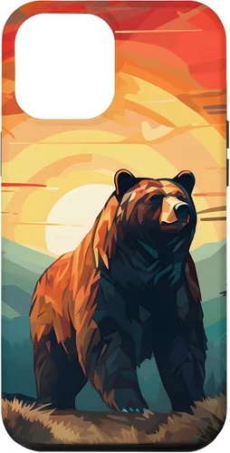 Vista 25 de Funda para iPhone 11 Bear Retro Sunset Forest Spirit Animal