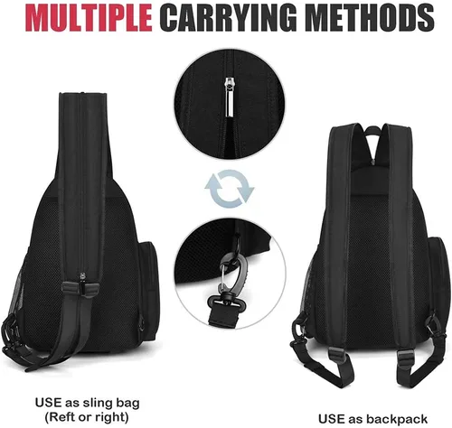 Vista 3 de Cwatcun Bolsa bandolera para cámara, mochila cruzada para cámara, DSLR/SLR/SLR/sin espejo, bolsa de pecho para cámara fotográfica a prueba de golpes