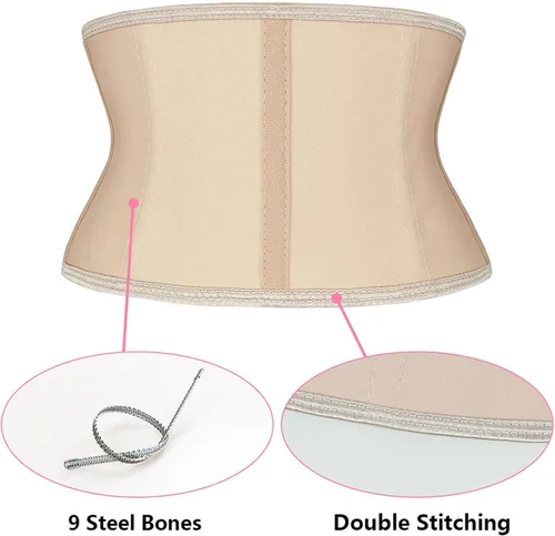 Vista 6 de Atbuty Super corto Torso Entrenadores de Cintura Cincher Corsé Tummy Shaper Adelgazar Faja Látex
