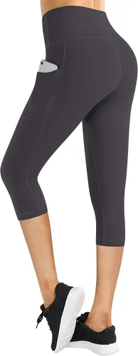 Vista 2 de Fengbay Pantalones de yoga de cintura alta, pantalones de yoga con bolsillo, control de abdomen, entrenamiento, correr, leggings de yoga elásticos