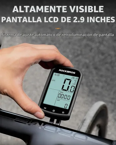 Vista 6 de ROCKBROS Sensor de cadencia de velocidad de computadora de bicicleta