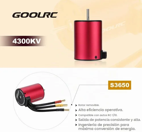 Vista 6 de GoolRC Motor sin escobillas sin sensores S3650 4300KV para 1/10 RC Car