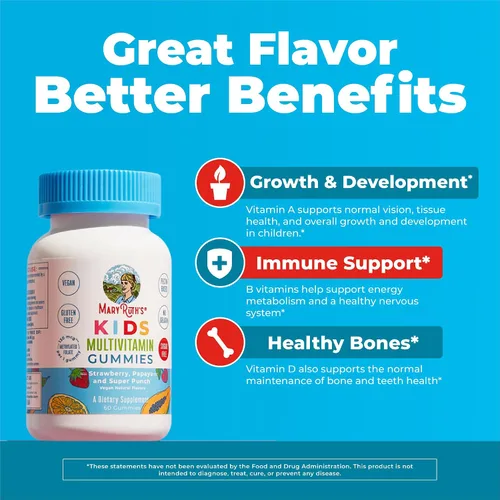 Vista 5 de MaryRuth Organics Vitaminas para niños Multi Sin azúcar Suministro para 2 meses Gomitas multivitamínicas para niños de 2 años en adelante