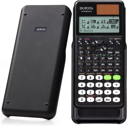 Vista 10 de OA-991ES Plus Calculadora científica 417 Funciones Pantalla de 2 líneas Support Fraction and Decimal Point Conversion 10+2 Digits Solar Battery