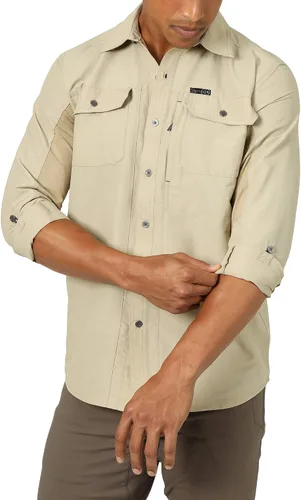 Vista 12 de ATG de Wrangler - Camisa de manga larga para hombre, de material mixto Negro