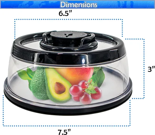 Vista 5 de Recipiente hermético universal para guardar alimentos, tapa de plato y tazón, cúpula para almacenamiento apilable, apto para microondas