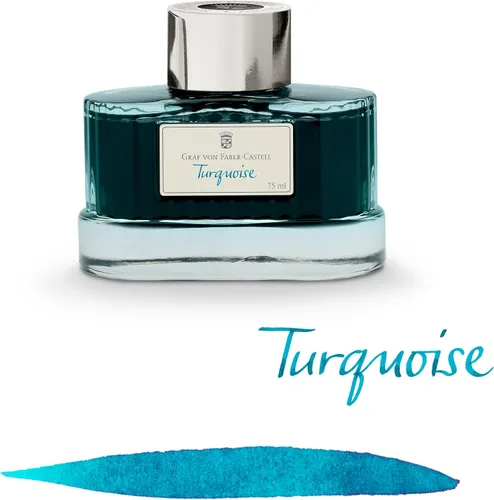 Vista 2 de Faber-Castell GRAF 141010 - Vidrio de tinta (2.5 fl oz), color turquesa