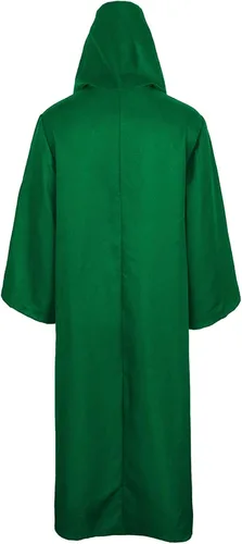 Vista 4 de Vestido con capucha Medieval Hombre y Mujer capa Manga Larga uniforme Top Abrigo gótico capa Retro capa gótica