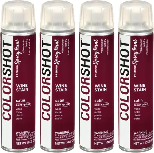Vista 55 de COLORSHOT Pintura en aerosol brillante, aromaterapia (lavanda) 10 onzas, paquete de 4, pintura acrílica de secado rápido, uso en interiores