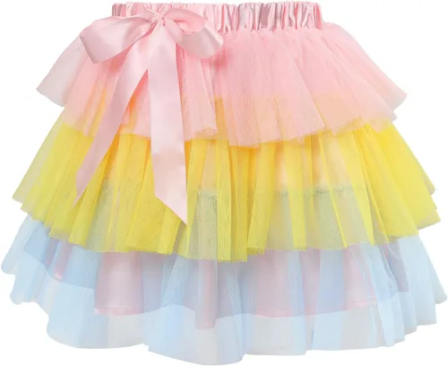 Vista 6 de Littleforbig Falda corta de bailarina de tul de malla para mujer, tutú de ballet con burbujas