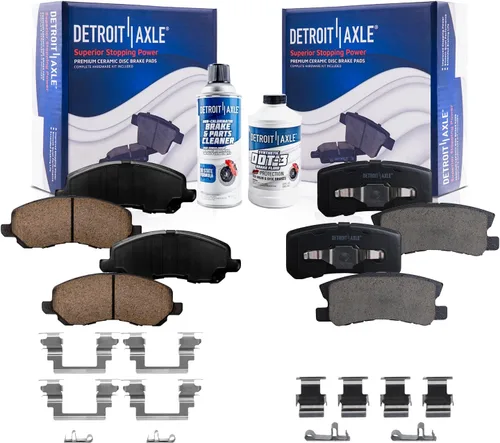 Vista 40 de Detroit Axle - Zapatas de freno traseras para Chevrolet Aveo Aveo5 Spark Pontiac G3 Suzuki Swift+ Reemplazo de zapatas de freno semimetálicas