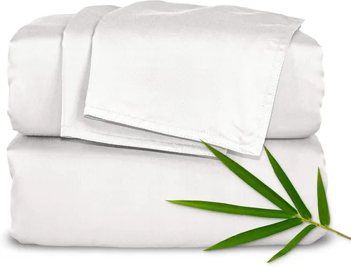 Vista 7 de Pure Bamboo Sábanas Twin, Juego de Sábanas de Cama de Viscosa 100% Orgánica Genuina Derivada de Bambú, Lujosamente Suaves y Refrescantes, Doble