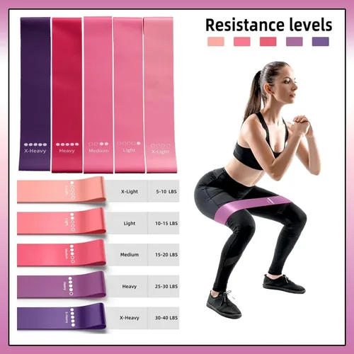 Vista 5 de Juego de anillos de yoga y pilates para entrenamientos en casa, kit de fitness de 18 piezas para mujer, accesorios de resistencia y tonificación