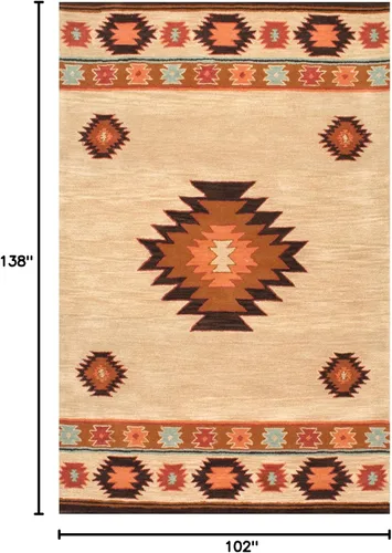 Vista 2 de nuLOOM Alfombra Shyla copetuda a mano, 9 x 12 pulgadas, color beige