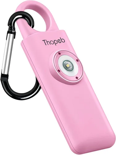 Vista 17 de La alarma de seguridad personal original para mujeres por mujeres, sonido de sirena fuerte, luz LED estroboscópica SOS, ten seguridad con la alarma