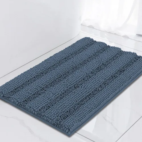 Vista 64 de Turquoize Alfombra de baño de chenilla de lujo para baño, extra absorbente, alfombra de ducha de microfibra antideslizante para baño, alfombra Aqua