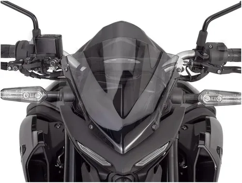 Vista 3 de Parabrisas de motocicleta compatible con Yamaha MT-03 MT-25 2020-2021 (color: negro)