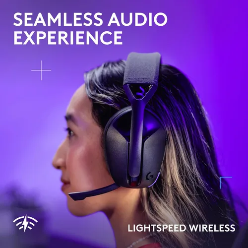Vista 4 de Logitech G321 Lightspeed - Auriculares inalámbricos Bluetooth para juegos, comodidad y ajuste dinámicos, micrófono Boom de 16 kHz, más de 20 horas