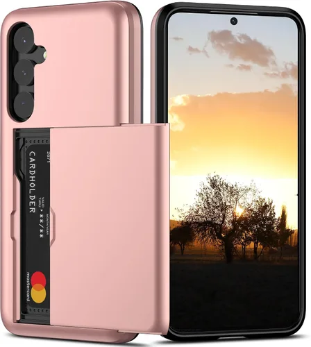 Vista 25 de Nvollnoe Funda para Samsung S23 con tarjetero 5G de 6.1 pulgadas, delgada, de doble capa, resistente, protector para Galaxy S23, funda con ranura