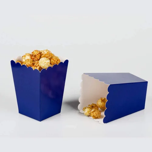 Vista 5 de Cajas de palomitas de maíz negras de cartón, paquete de 24