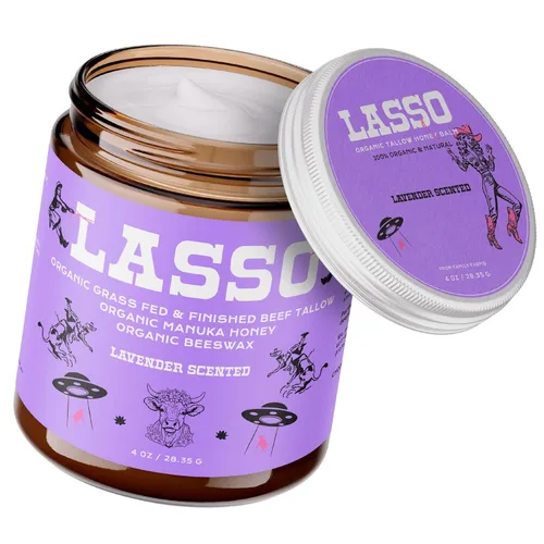Vista 9 de LASSO - Bálsamo de incienso cítrico de sebo de res y miel de manuka – Hidratante facial con cera de abeja orgánica – Cuidado de la piel con sebo