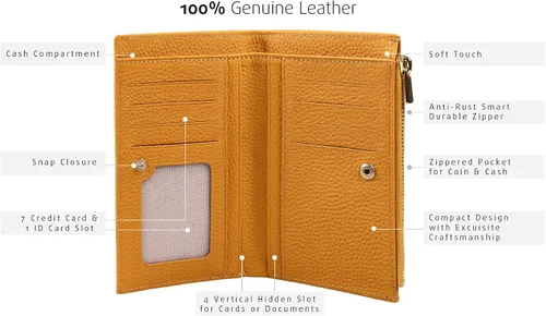 Vista 77 de Grande -2804 Cartera para mujer, Naranja, Minimalista