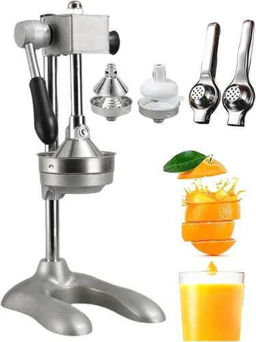 Vista 9 de Cast Iron Citrus Juicer, Countertop Squeezer For Fresh Orange Juice Includes 2 Moulds And 2 Small Juicers Cast Iron Citrus Juicer