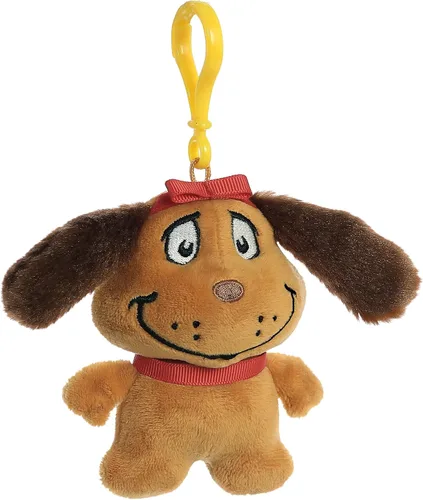 Vista 2 de Aurora Whimsical Dr. Seuss Max - Peluche con clip con licencia oficial para juegos imaginativos, perfecto para niños y adultos, color marrón, 4