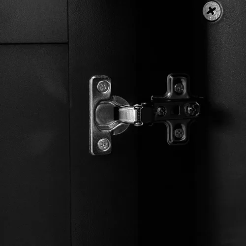 Vista 8 de Armario de almacenamiento para baño, gabinetes de almacenamiento triangulares con 3 cajones y estante ajustable, armario de esquina alto para baño