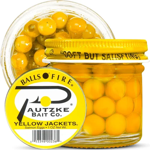 Vista 19 de Pautzke Balls O' Fire - Cebo para huevos de salmón 3-Etiqueta verde
