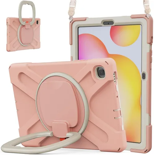 Vista 156 de 360 Rotation Case for Galaxy Tab ActivePro/Tab Active4 Pro/Active 5 Pro 10.1" Sturdy Cover Rotate Ring Stand Shoulder Carrying Strap Hand Strap